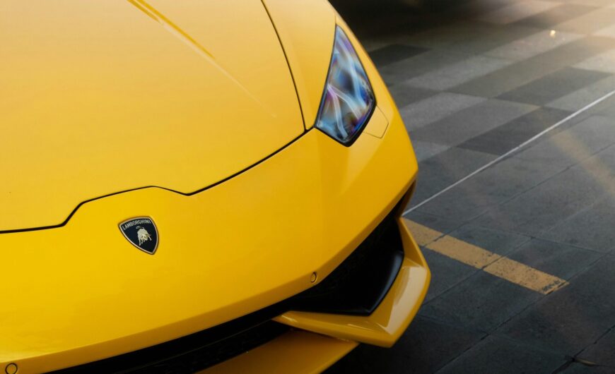 Lamborghini Huracan rental Dallas yellow supercar